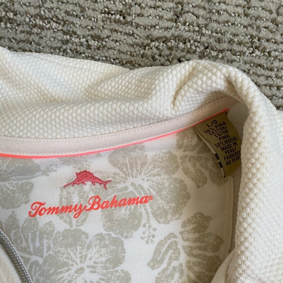 CLASSIC CREAM ZIP UP MOCK NECK SWEATER - Picture 4 of 14